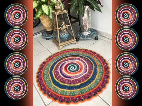 Schneller FilzTeppich aus FilzWolleResten - auch für Anfänger geeignet