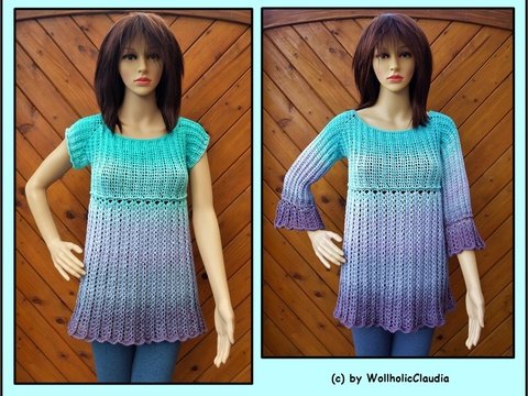 Häkelanleitung Tunika oder Pulli "o`zopft is"