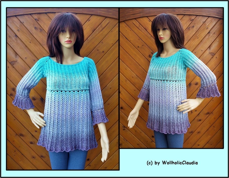 Häkelanleitung Tunika oder Pulli "o`zopft is" - Bild 2