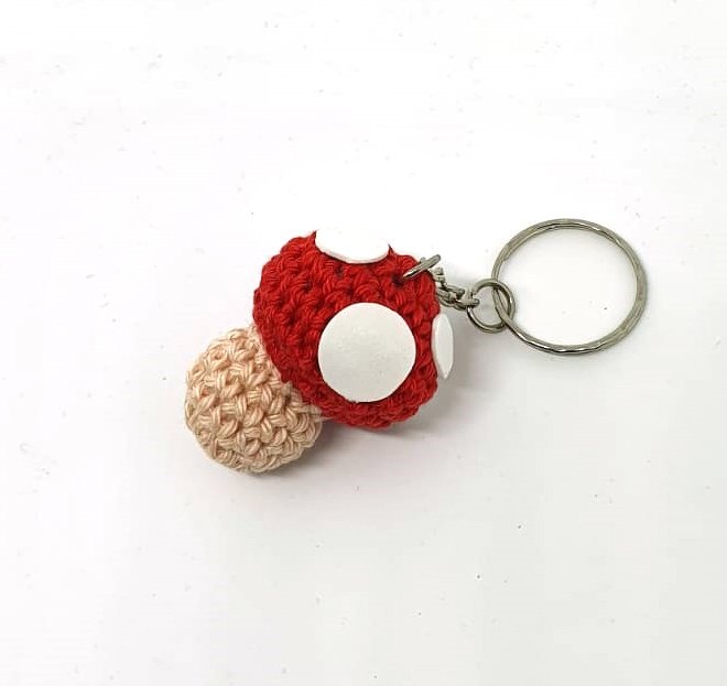 Haekelicious Pilz / Glückspilz / Schlüsselanhänger