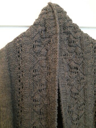 Knitting Pattern Lace Wide Collar Oversized Womens Cardigan