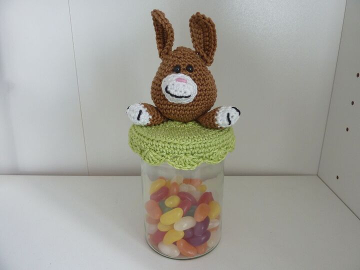 Häkelanleitung - Deckelbezug "Hase"