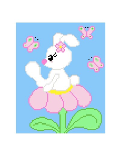 Häkelmuster * Bunny SUE * Grafik für Fm Decke