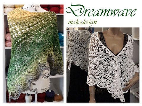 Häkelanleitung Brautstola oder Tuch Dreamwave