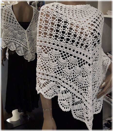 Häkelanleitung Brautstola oder Tuch Dreamwave