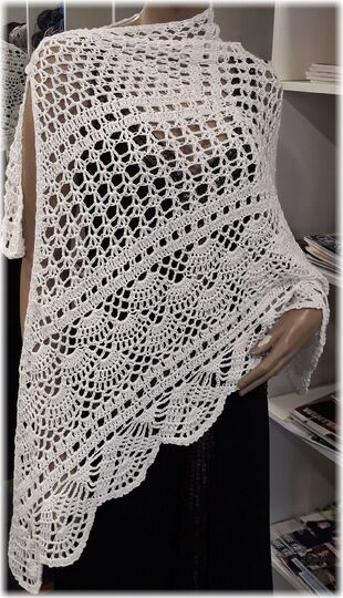 Häkelanleitung Brautstola oder Tuch Dreamwave