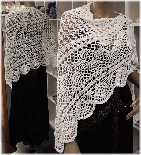 Häkelanleitung Brautstola oder Tuch Dreamwave