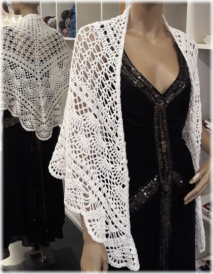 Häkelanleitung Brautstola oder Tuch Dreamwave