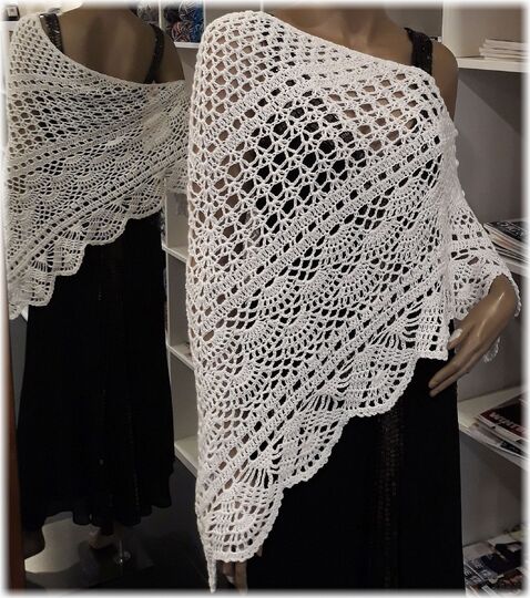 Häkelanleitung Brautstola oder Tuch Dreamwave