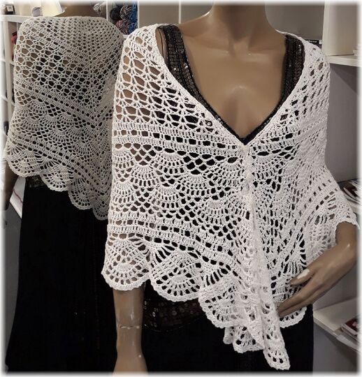 Häkelanleitung Brautstola oder Tuch Dreamwave