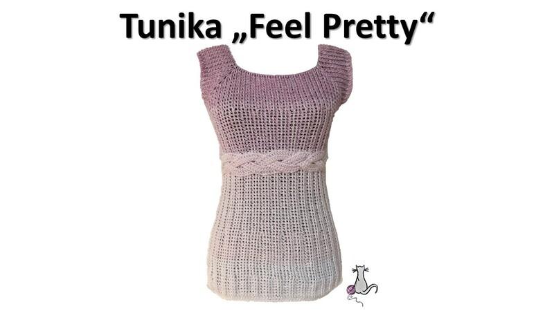 Anleitung gehäkelte Tunika "Feel Pretty" mit raffinierten Gürtel