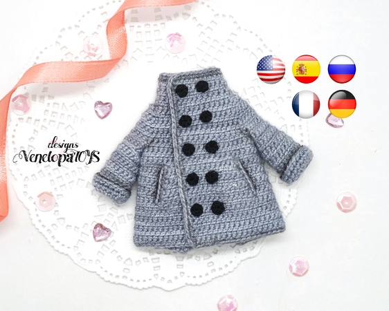 PDF Pattern Crochet Outfit Autumn coat