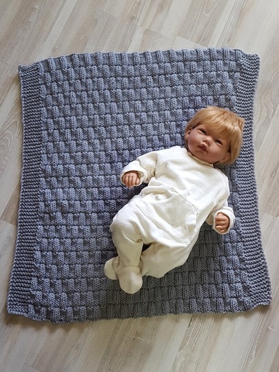 Strickanleitung Babydecke, Krabbeldecke, Wagendecke, Plaid für Anfänger