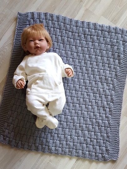 Strickanleitung Babydecke, Krabbeldecke, Wagendecke, Plaid für Anfänger