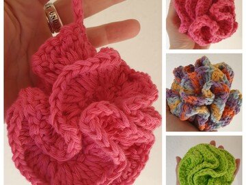 Gehäkelter Pouf / Badeschwamm
