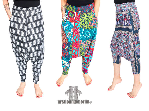 & Schnittmuster Pluderhose firstloungeberlin Pumphose Sarouelhose nähen Damen einfach Anleitung eBook Hose AVA Damenhose