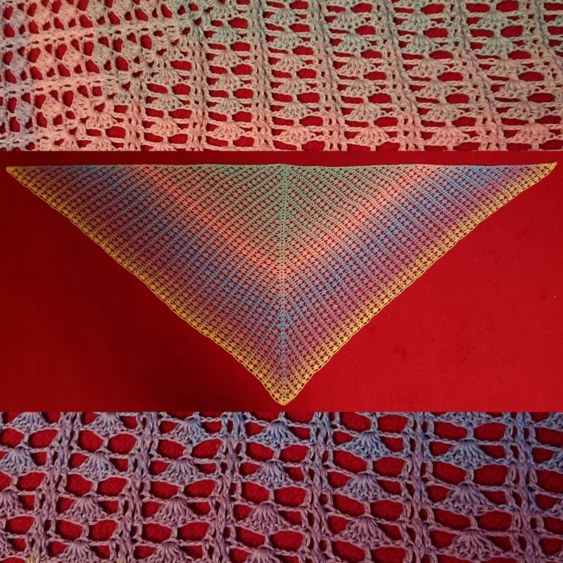 Tuch Cora häkeln Häkeltuch Dreieckstuch Schultertuch