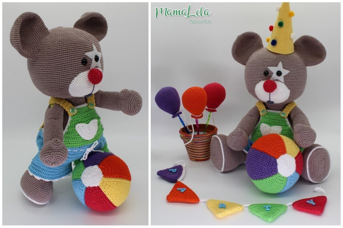 TEDDY „Party - Helau“ - Häkelanleitung