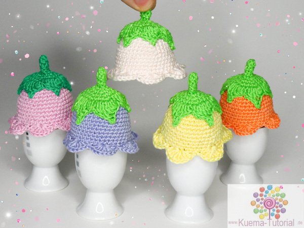 Flower egg warmer - crochet patterns