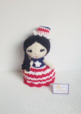 Betsy the Patriotic Girl - Crochet Amigurumi Pattern- English