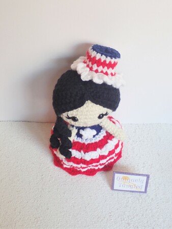 Betsy the Patriotic Girl - Crochet Amigurumi Pattern- English