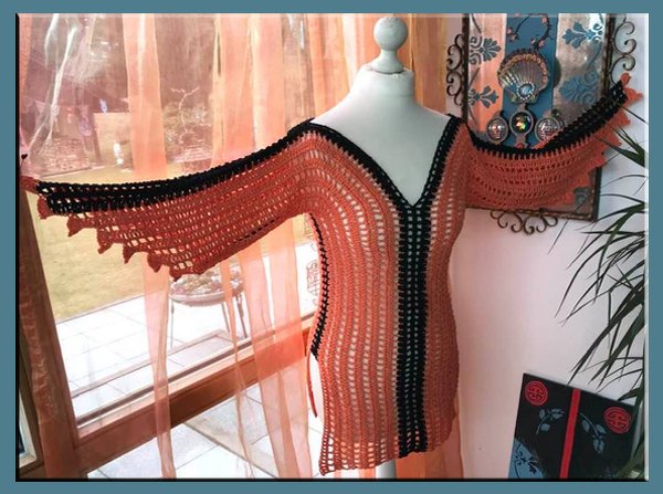 Sommertunika "BADU" mit Engelsflügelärmel