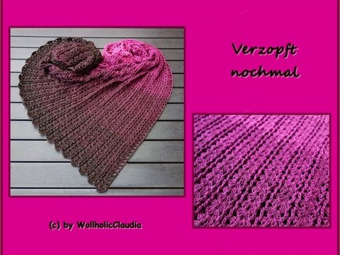 Häkelanleitung Tuch "verzopft nochmal"