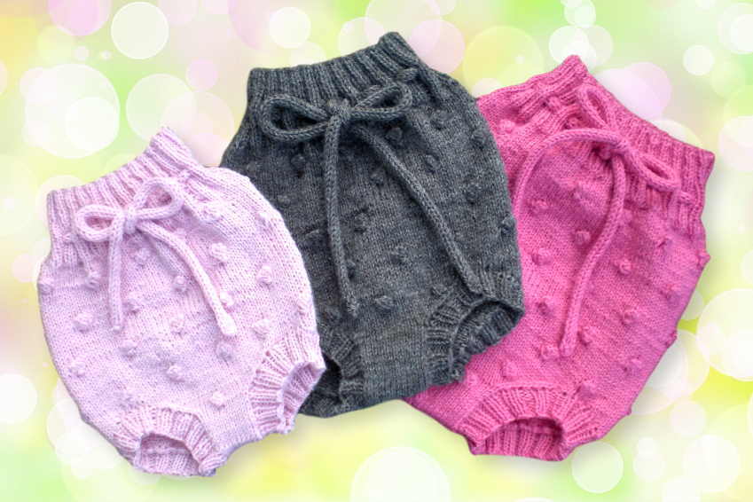 Windelhosen Strickanleitung in 3 Größen Windelhöschen