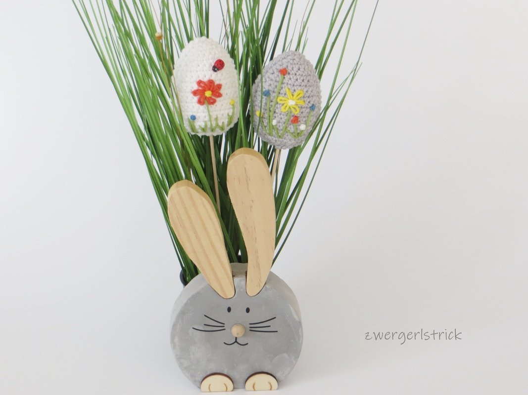 Häkelanleitung für bunte Ostereier / Osterdeko, Blumenstecker oder Anhänger - Bild 2