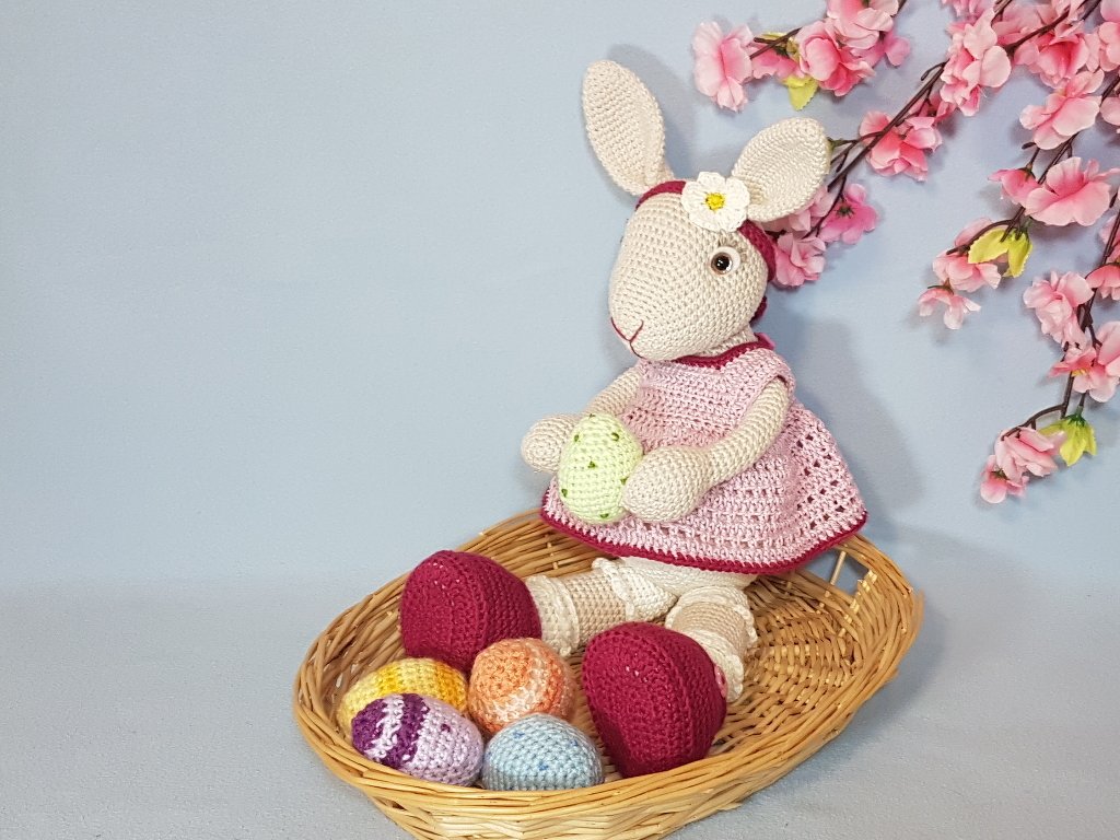 Häkelanleitung, Hasenmädchen Fienchen