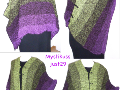 Mystikuss - variabler Poncho aus Farbverlaufsgarn