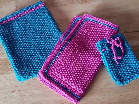 Strickanleitung Bad Set "Pearl" 3 in 1