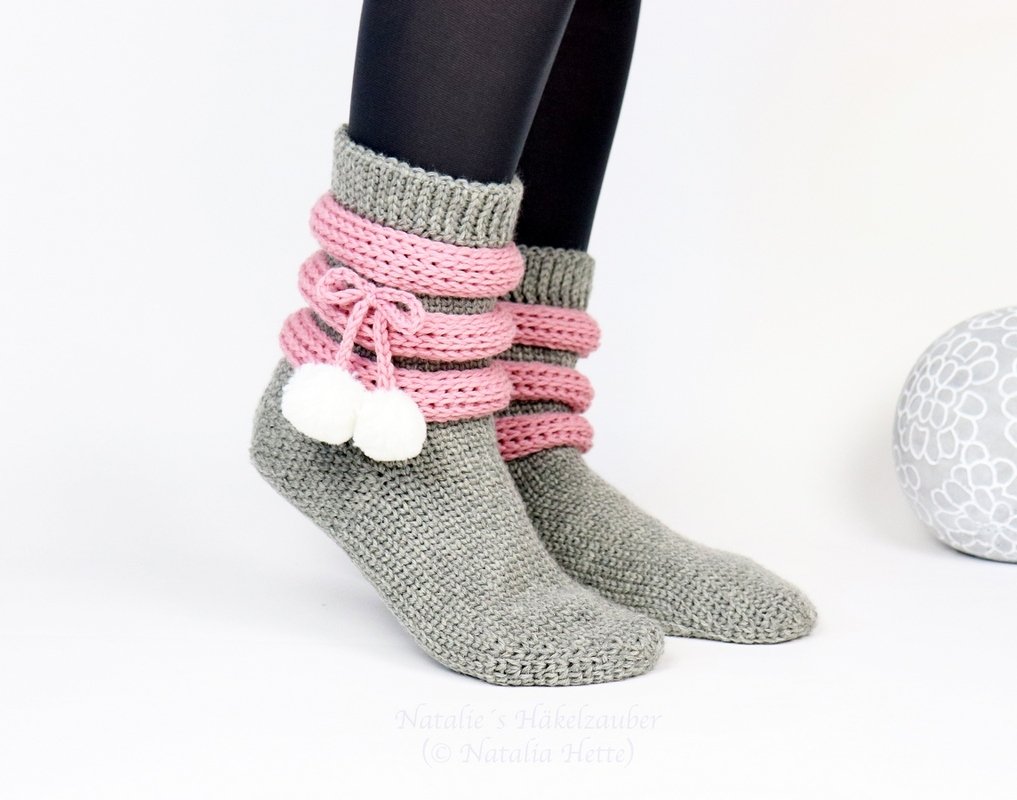 Socks "Fluff" (knitted look, simple) Sizes: 34-43