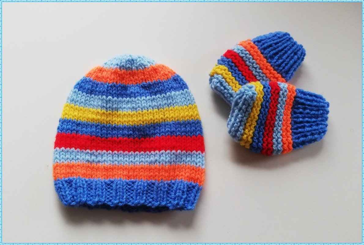 Strickanleitung Babymütze bis 6 Monate für Jungen und Mädchen - mit Tabelle für alle Größen