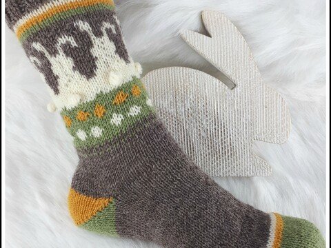 Strickanleitung White Bunny Socken