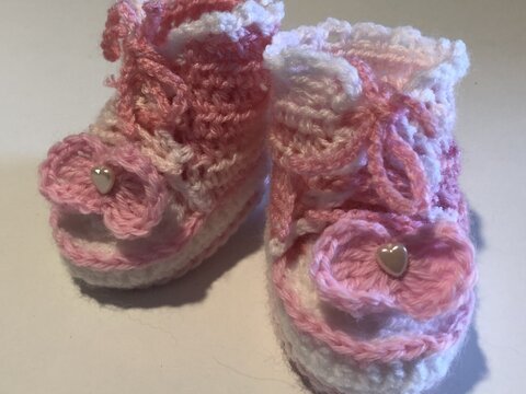 Babyschuhe Leonie - Häkelanleitung