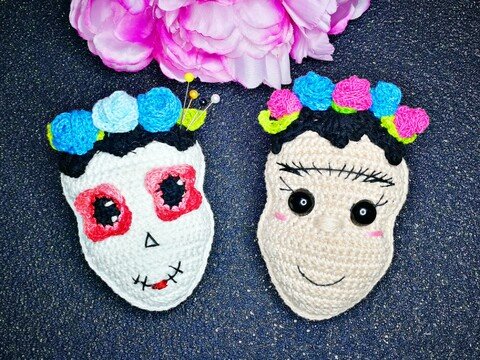 Anhänger  "Dia de los muertos" häkeln