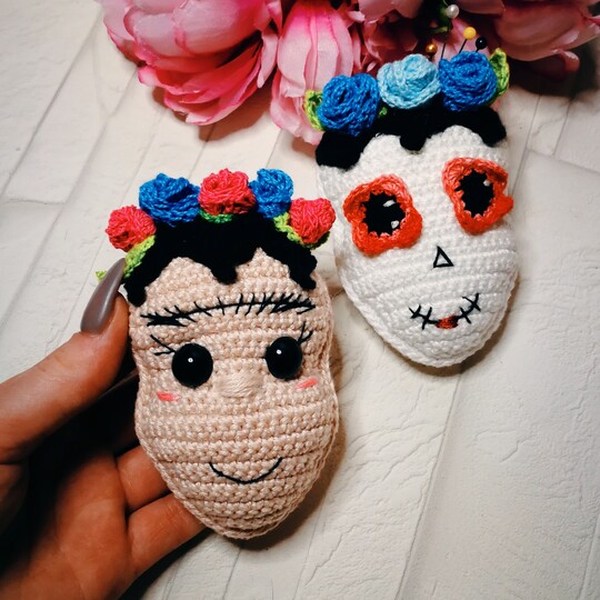 Anhänger  "Dia de los muertos" häkeln