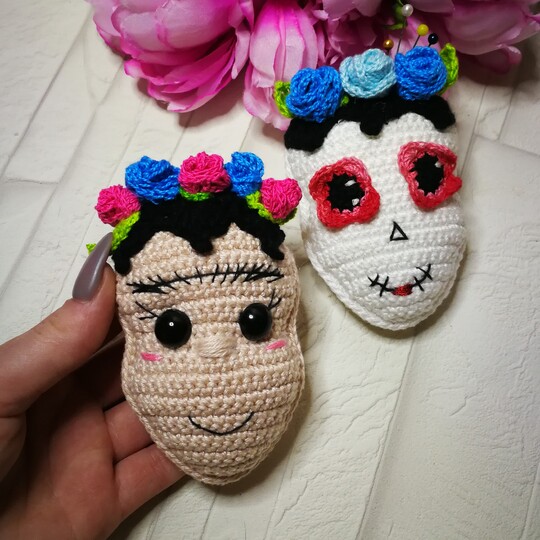 Anhänger  "Dia de los muertos" häkeln