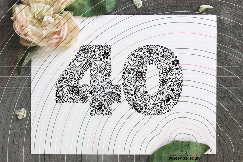Blumen Zahlen 1-5 Plotterdatei SVG DXF