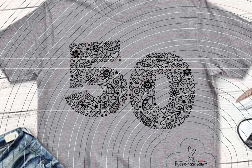 Blumen Zahlen 1-5 Plotterdatei SVG DXF