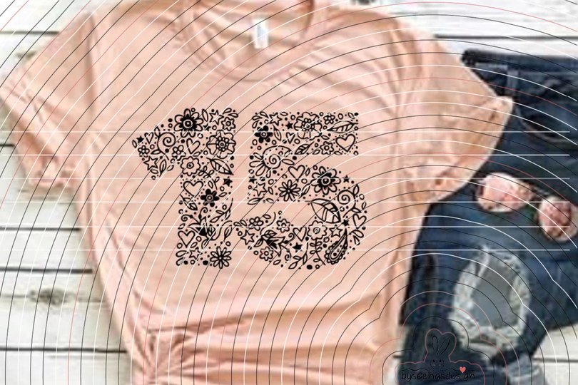 Blumen Zahlen 1-5 Plotterdatei SVG DXF