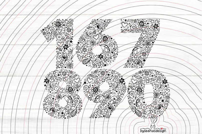 Blumen Zahlen 6-9 Plotterdatei SVG DXF