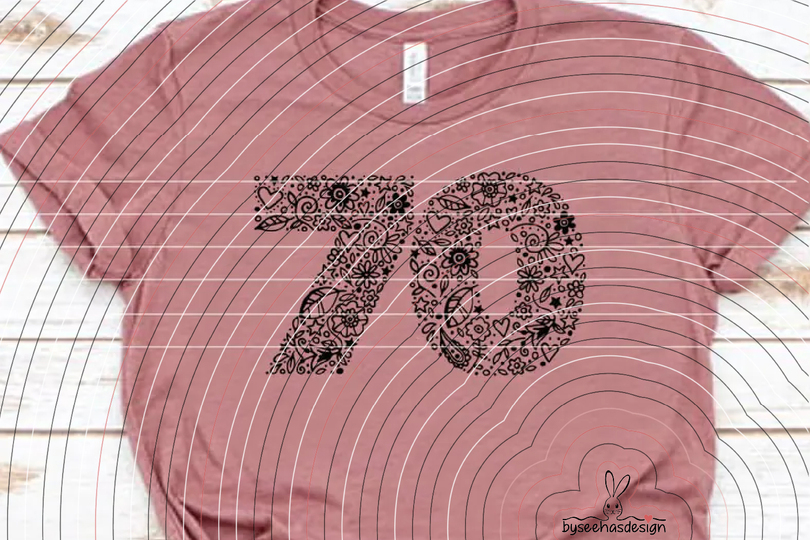 Blumen Zahlen 6-9 Plotterdatei SVG DXF