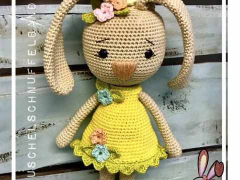 Häkelanleitung Kuschelschnuffelbande Häschen Carlotta, Amigurumi, PDF