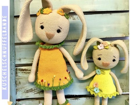 Häkelanleitung Kuschelschnuffelbande Häschen Möhrchen & Carlotta, Amigurumi, PDF