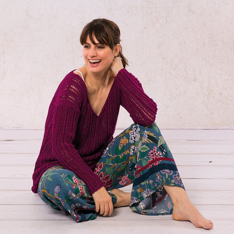 Strickanleitung Damenpullover "Seidenglanz" 760152