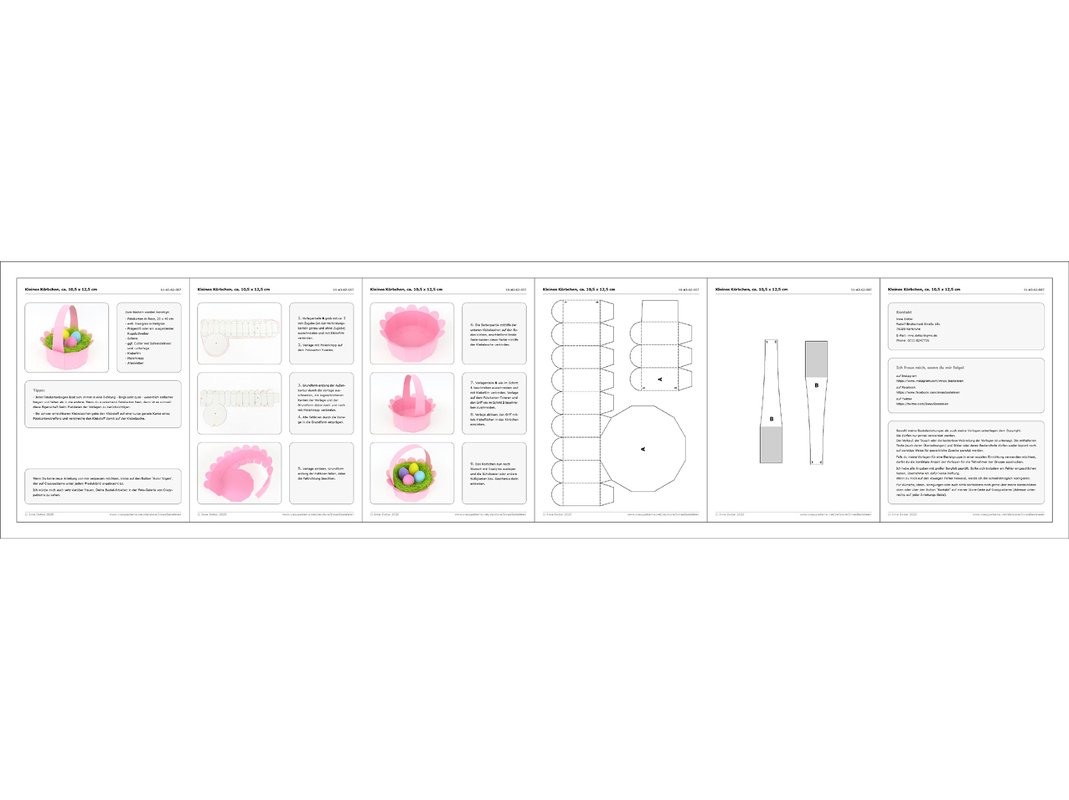 Kleines Körbchen – Bastelanleitung und Vorlagen - Bild 5