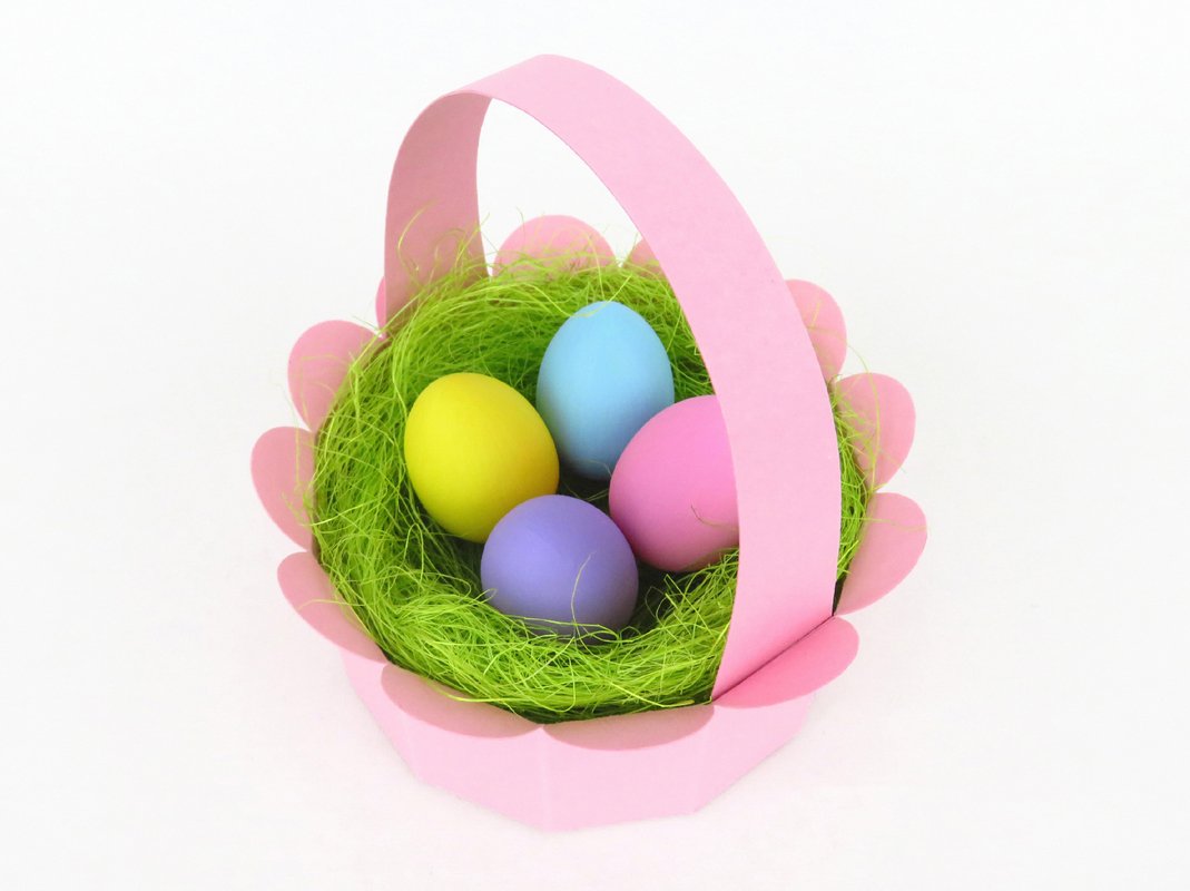 Kleines Körbchen – Bastelanleitung und Vorlagen