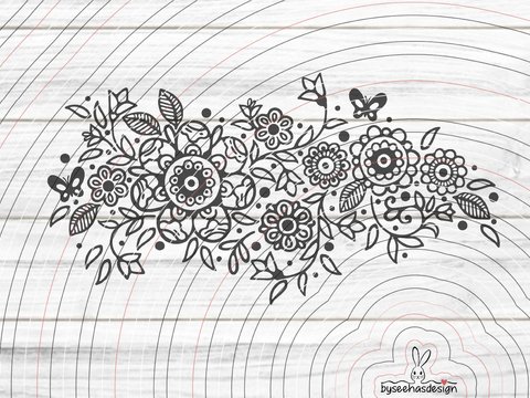 Blumen Deko Plotterdatei SVG DXF